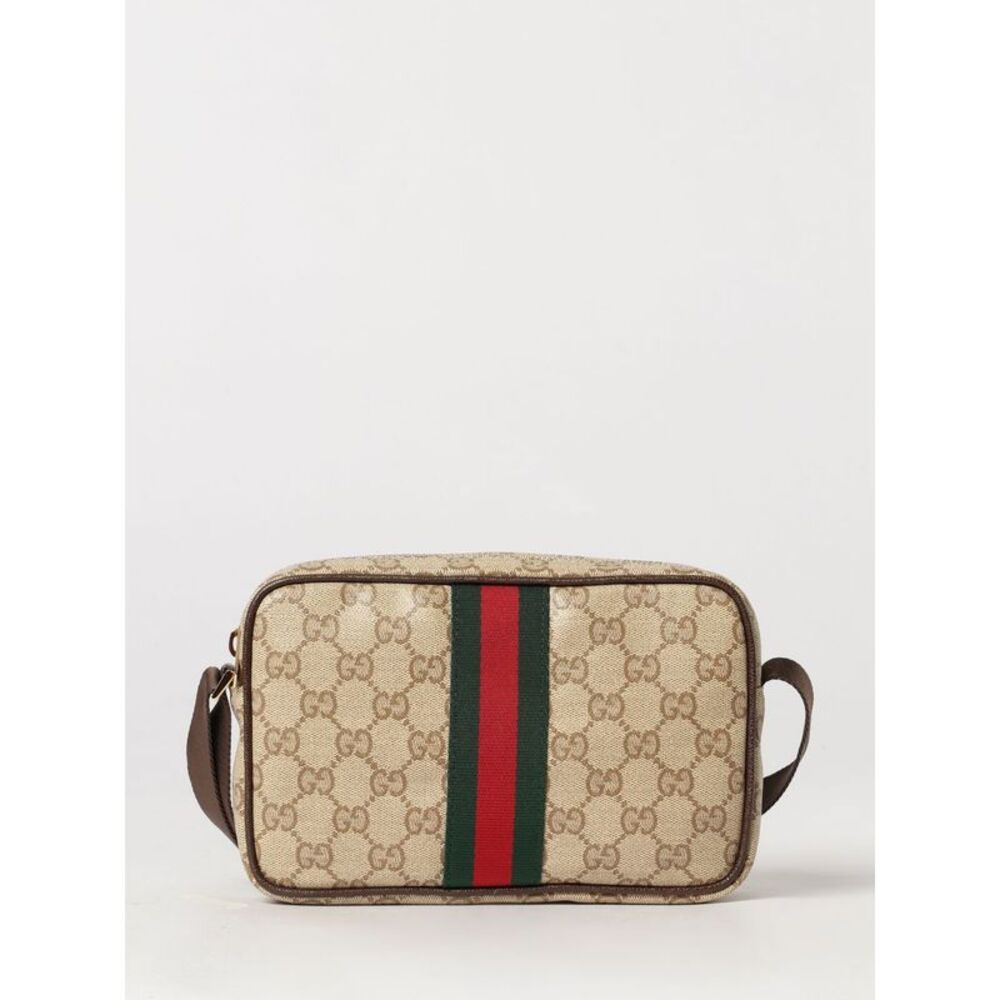 Gucci Men Gg Monogram Jacquard Fabric Camera Bag Gucci